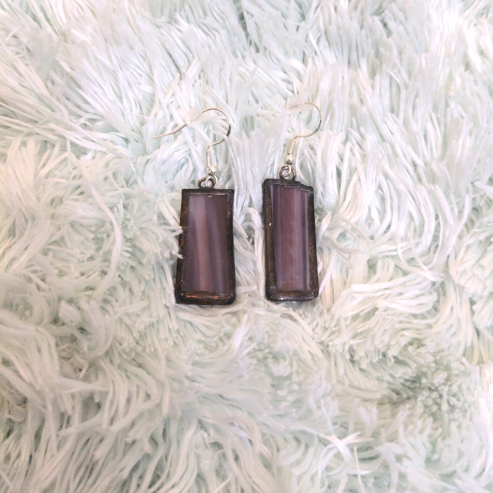 Stained Glass Earrings | Handmade! - Picture 5 of 9